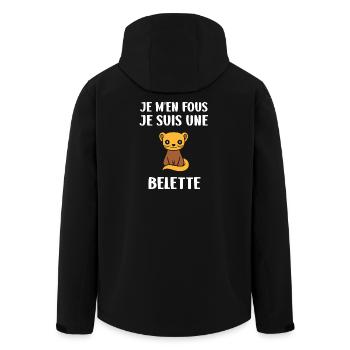 Belette Attitude Je M'en Fous - Veste softshell homme en polyester recyclé Stanley/Stella - noir - Dos - AI Model Male 185 light (185cm)