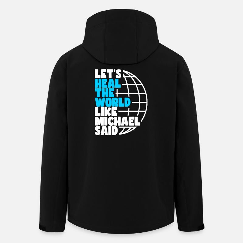 Heal The World - Men’s Recycled Softshell Jacket by Stanley/Stella - black