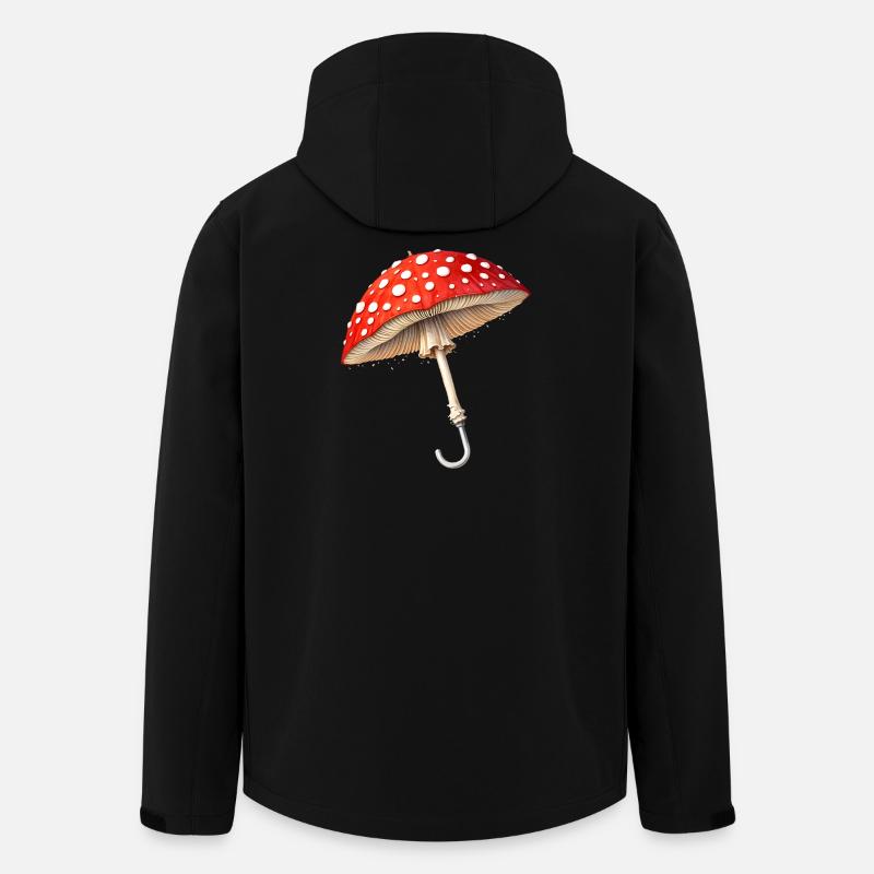 Fliegenpilz Regenschirm Fantasie Design  - Recycelte Männer Softshell-Jacke von Stanley/Stella - Schwarz