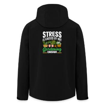 Plant Lovers Gardening Gardeners Plants - Men’s Recycled Softshell Jacket by Stanley/Stella - black - Back - AI Model Male 185 light (185cm)