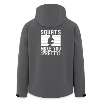 Gym Junkies Squats Make You Pretty Calisthenics - Men’s Recycled Softshell Jacket by Stanley/Stella - black - Back - AI Model Male 185 light (185cm)