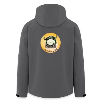 Still Hibernating Gnome - Garden Spring Sleepy - Men’s Recycled Softshell Jacket by Stanley/Stella - black - Back - AI Model Male 185 light (185cm)