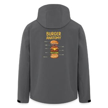 Burger Anatomy – Die perfekte Schicht - Recycelte Männer Softshell-Jacke von Stanley/Stella - Schwarz - Hinten - AI Model Male 185 light (185cm)