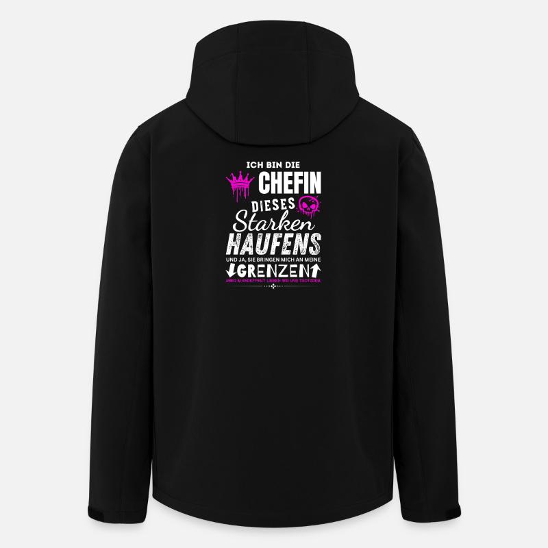 Chefin dieses starken Haufens Chefin Geschenke - Veste softshell homme en polyester recyclé Stanley/Stella - noir