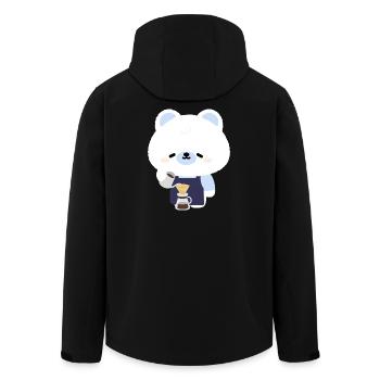 Barista Polar Bear Douillet - Veste softshell homme en polyester recyclé Stanley/Stella - noir - Dos - AI Model Male 185 light (185cm)