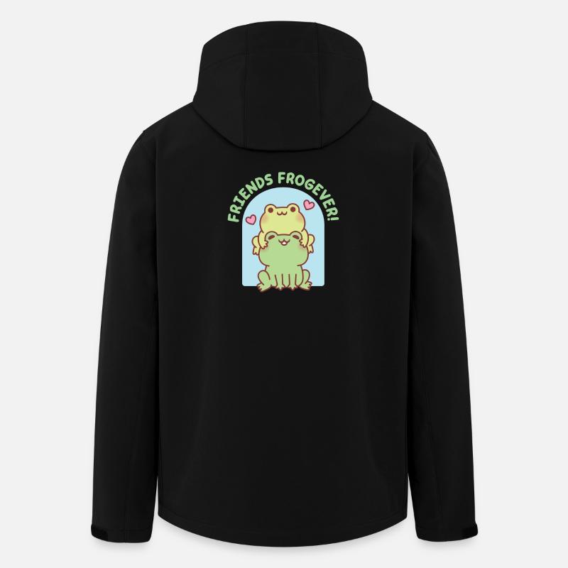 Grenouilles mignonnes empilées ensemble Amis Frogever - Veste softshell homme en polyester recyclé Stanley/Stella - noir