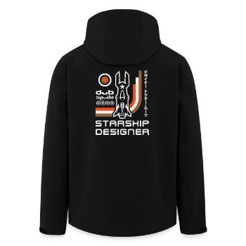 Fusée rétro Starship Designer - Veste softshell homme en polyester recyclé Stanley/Stella - noir - Dos - AI Model Male 185 light (185cm)