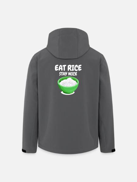 Rice International Cuisine Rice Lovers - Men’s Recycled Softshell Jacket by Stanley/Stella - black