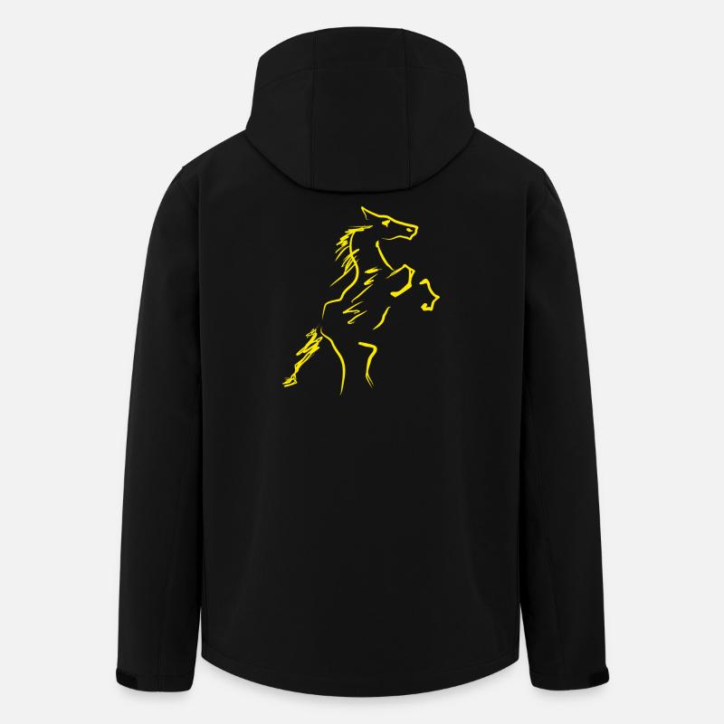 Pferd Reitsport Reiter - Recycelte Männer Softshell-Jacke von Stanley/Stella - Schwarz
