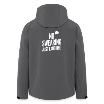 No Swearing Just Laughing Humor Fans - Men’s Recycled Softshell Jacket by Stanley/Stella - anthracite - Back - AI Model Male 185 light (185cm)