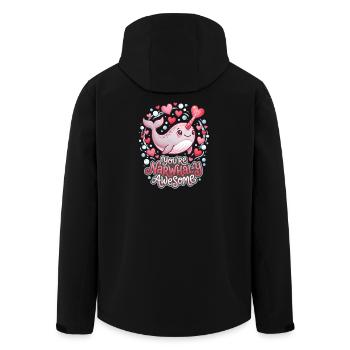 Tu es Narwhaly Génial, jeu de mots mignon sur Narwhal - Veste softshell homme en polyester recyclé Stanley/Stella - noir - Dos - AI Model Male 185 light (185cm)