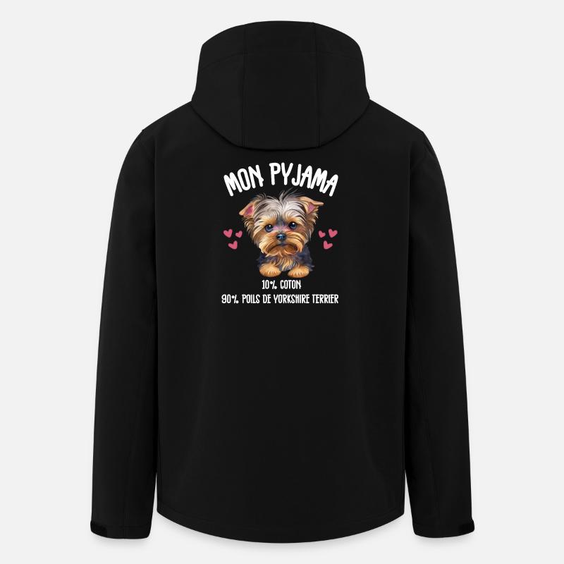 Pyjama Humour Yorkshire Terrier - Veste softshell homme en polyester recyclé Stanley/Stella - noir