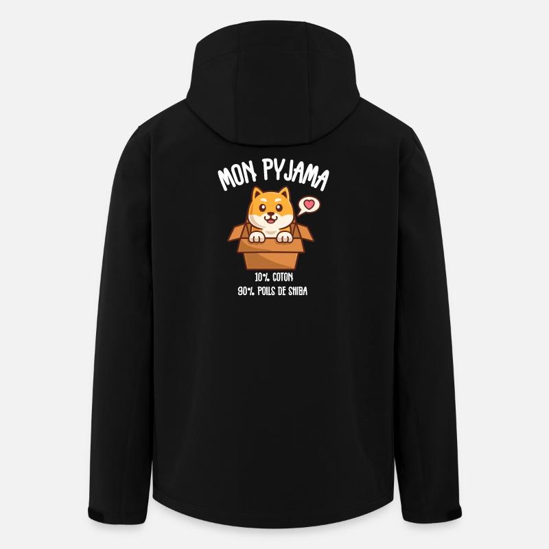 Humorvolle Pyjamas Shiba-Haare - Recycelte Männer Softshell-Jacke von Stanley/Stella - Schwarz