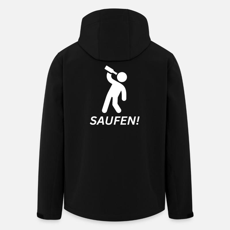 Drinking! Cartoon Shirt - Men’s Recycled Softshell Jacket by Stanley/Stella - black