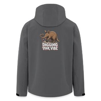 Aimer ton ambiance Jeu de mots drôle Fourmilier Fourmilier Drôle - Veste softshell homme en polyester recyclé Stanley/Stella - noir - Dos - AI Model Male 185 light (185cm)