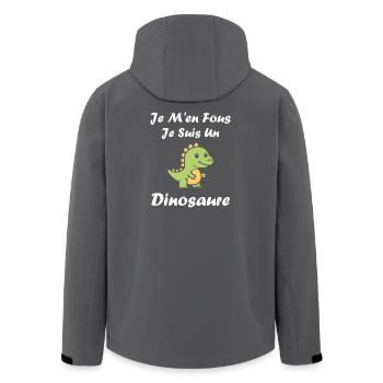 Tender Dino: I'm a Dinosaur - Men’s Recycled Softshell Jacket by Stanley/Stella - black - Back - AI Model Male 185 light (185cm)