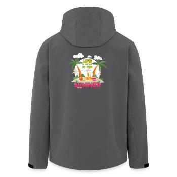 Life is better in summer Beach - Men’s Recycled Softshell Jacket by Stanley/Stella - black - Back - AI Model Male 185 light (185cm)