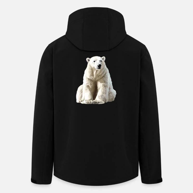 Polarbär im Eislicht - Men’s Recycled Softshell Jacket by Stanley/Stella - black