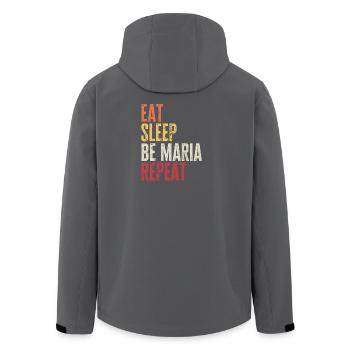 Eat Sleep Be Maria Repeat Retro Name - Recycelte Männer Softshell-Jacke von Stanley/Stella - Schwarz - Hinten - AI Model Male 185 light (185cm)