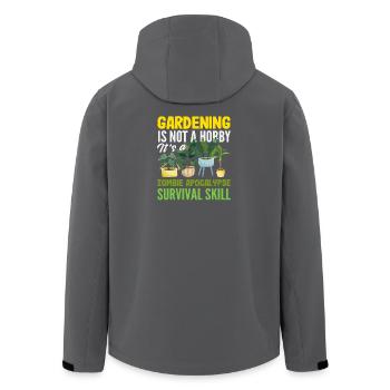 Plant Lover Funny Gardening Hobby - Men’s Recycled Softshell Jacket by Stanley/Stella - anthracite - Back - AI Model Male 185 light (185cm)