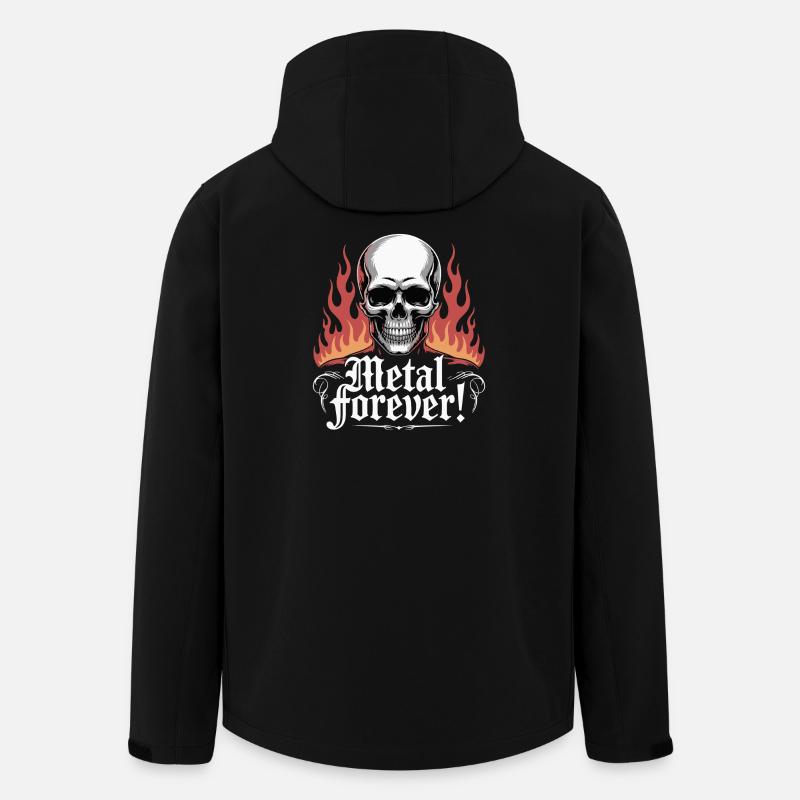 Metal Forever Skull Flame - Men’s Recycled Softshell Jacket by Stanley/Stella - black