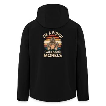 I'm A Fungi With Good Morels  - Men’s Recycled Softshell Jacket by Stanley/Stella - black - Back - AI Model Male 185 light (185cm)