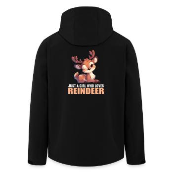 Rentiere Rentier - Recycelte Männer Softshell-Jacke von Stanley/Stella - Schwarz - Hinten - AI Model Male 185 light (185cm)