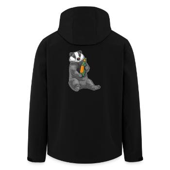 Bouteille de bière Badger - Veste softshell homme en polyester recyclé Stanley/Stella - noir - Dos - AI Model Male 185 light (185cm)