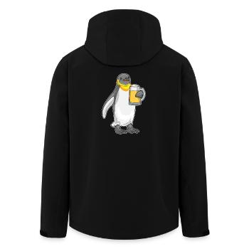 Penguin Beer - Men’s Recycled Softshell Jacket by Stanley/Stella - black - Back - AI Model Male 185 light (185cm)