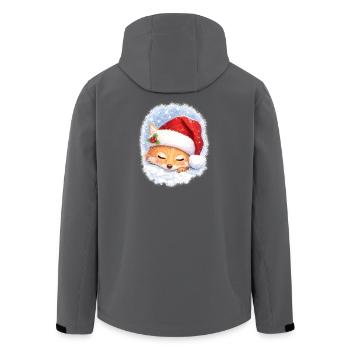 Schlafender Fuchs mit Weihnachtsmütze - Recycelte Männer Softshell-Jacke von Stanley/Stella - Schwarz - Hinten - AI Model Male 185 light (185cm)