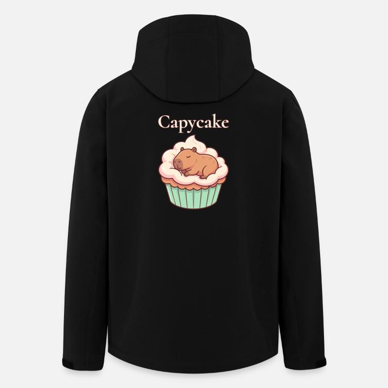 Capycake Cute Capybara Cupcake Motif - Men’s Recycled Softshell Jacket by Stanley/Stella - black