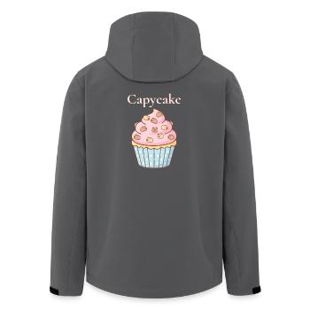 Cupcake au capycake avec des vermicelles de capybara - Veste softshell homme en polyester recyclé Stanley/Stella - noir - Dos - AI Model Male 185 light (185cm)