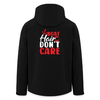 Boat Hair Don’t Care - Recycelte Männer Softshell-Jacke von Stanley/Stella - Schwarz - Hinten - AI Model Male 185 light (185cm)