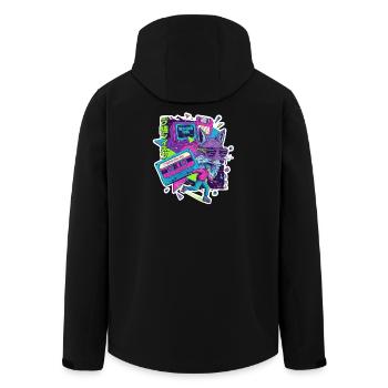 90s Cyber Punk - Recycelte Männer Softshell-Jacke von Stanley/Stella - Schwarz - Hinten - AI Model Male 185 light (185cm)