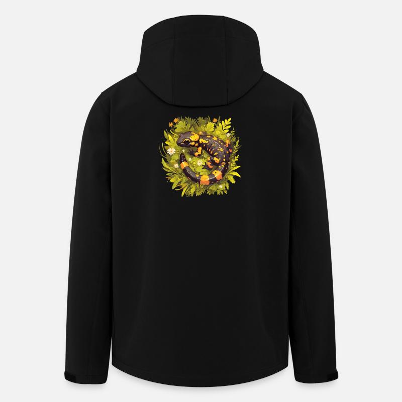 Feuersalamander Salamander - Recycelte Männer Softshell-Jacke von Stanley/Stella - Schwarz