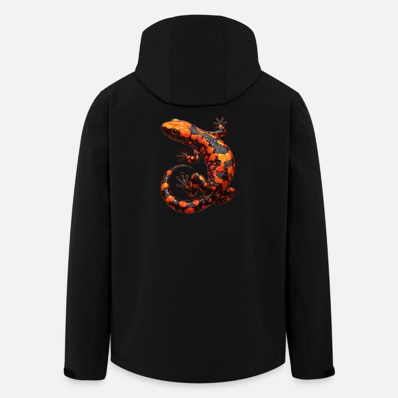 Feuersalamander Salamander - Recycelte Männer Softshell-Jacke von Stanley/Stella - Schwarz