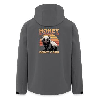 Funny Honey Badger - Recycelte Männer Softshell-Jacke von Stanley/Stella - Schwarz - Hinten - AI Model Male 185 light (185cm)