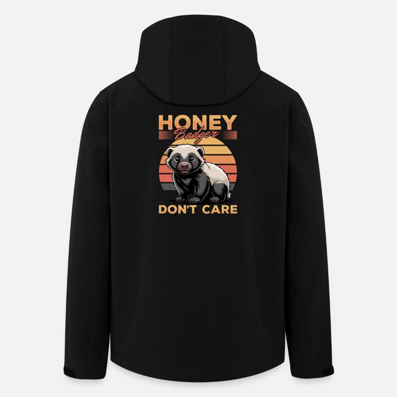 Funny Honey Badger - Recycelte Männer Softshell-Jacke von Stanley/Stella - Schwarz