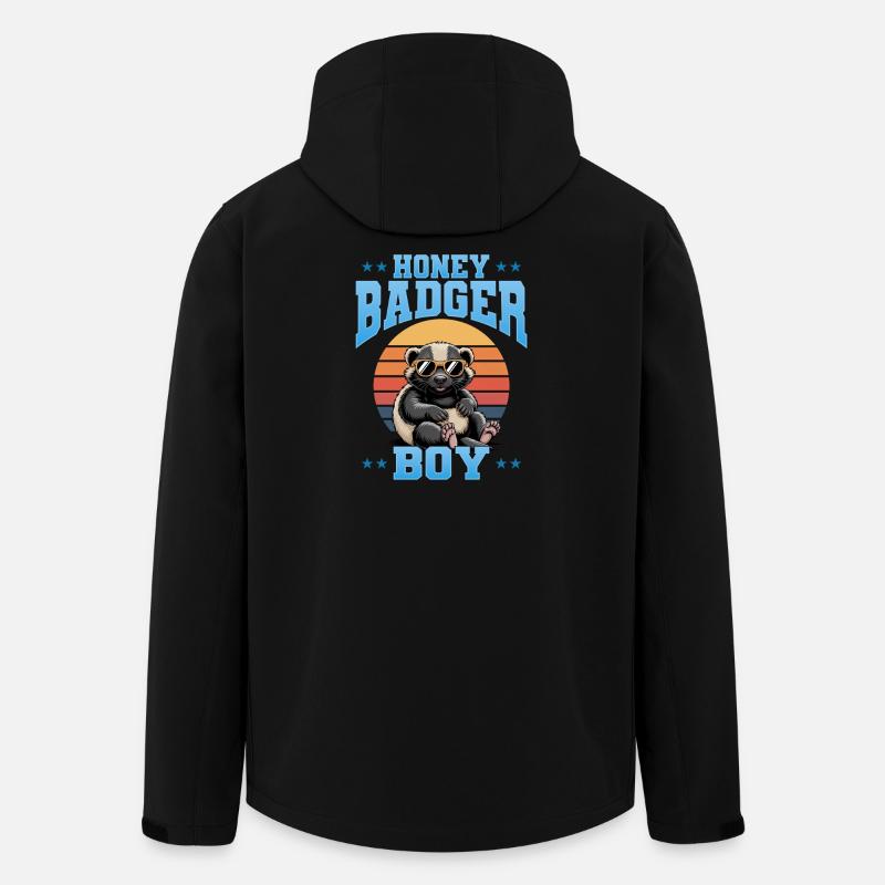 Funny Honey Badger - Recycelte Männer Softshell-Jacke von Stanley/Stella - Schwarz
