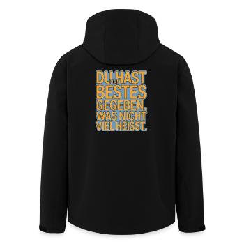 Du hast dein Bestes gegeben was nicht viel heißt - Recycelte Männer Softshell-Jacke von Stanley/Stella - Schwarz - Hinten - AI Model Male 185 light (185cm)