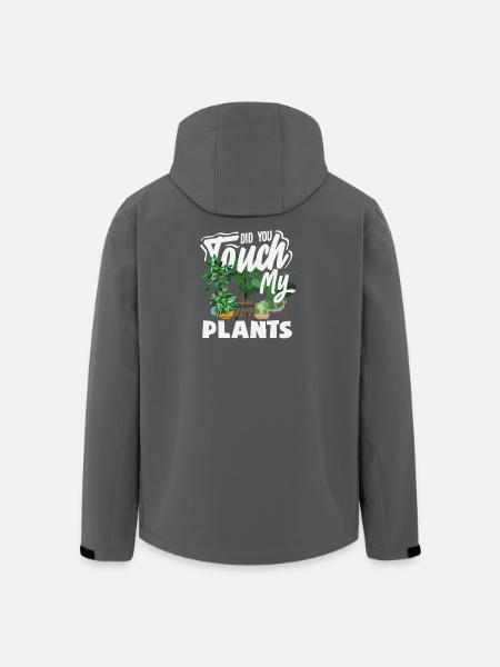 Touch My Plants Funny Plant Lover - Men’s Recycled Softshell Jacket by Stanley/Stella - black