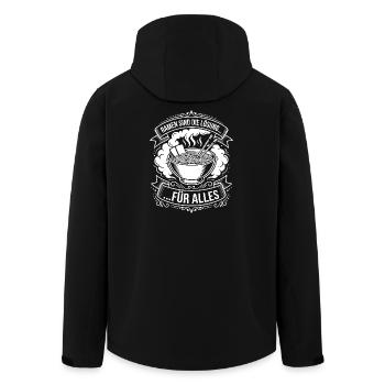 Ramen sind die Lösung - Recycelte Männer Softshell-Jacke von Stanley/Stella - Schwarz - Hinten - AI Model Male 185 light (185cm)