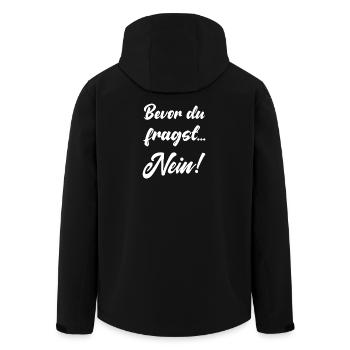 Avant que tu ne demandes pas drôle dire non dire - Veste softshell homme en polyester recyclé Stanley/Stella - noir - Dos - AI Model Male 185 light (185cm)