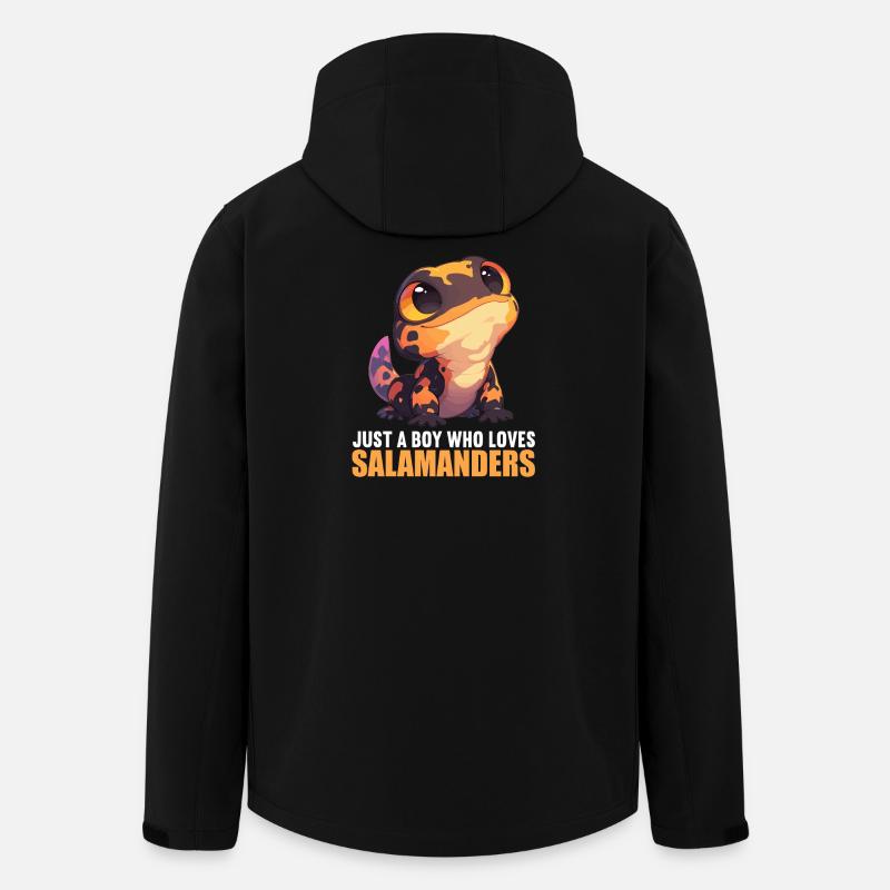 Feuersalamander Salamander - Recycelte Männer Softshell-Jacke von Stanley/Stella - Schwarz