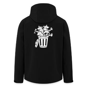 Allée des poubelles - Veste softshell homme en polyester recyclé Stanley/Stella - noir - Dos - AI Model Male 185 light (185cm)