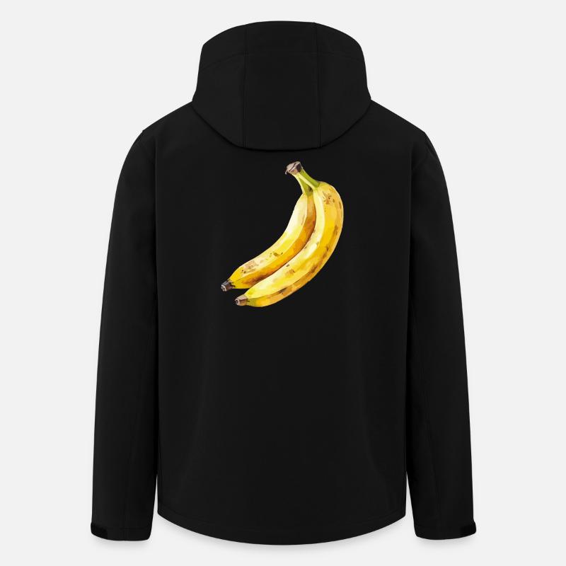 Banane Aquarell - Recycelte Männer Softshell-Jacke von Stanley/Stella - Schwarz