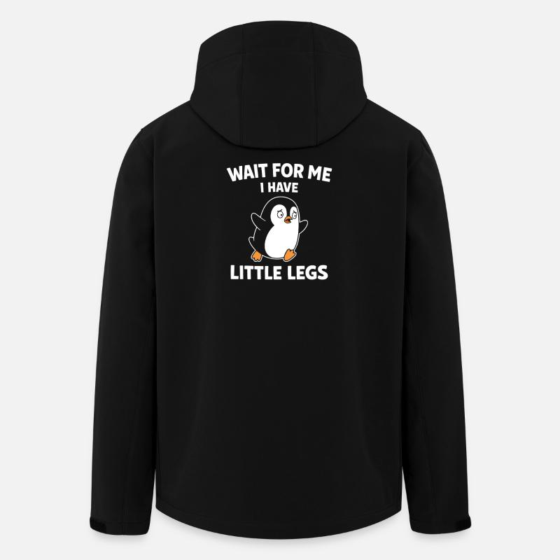 Süßer Pinguin wartet auf mich, ich habe kleine Beine - Recycelte Männer Softshell-Jacke von Stanley/Stella - Schwarz