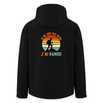 Retro Hike: I'm not available - Men’s Recycled Softshell Jacket by Stanley/Stella - black - Back - AI Model Male 185 light (185cm)