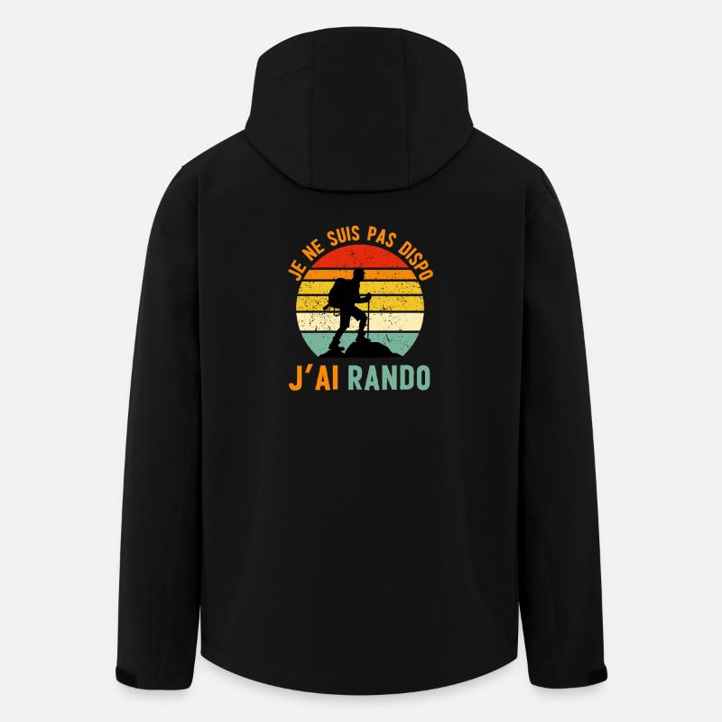 Retro Hike: I'm not available - Men’s Recycled Softshell Jacket by Stanley/Stella - black