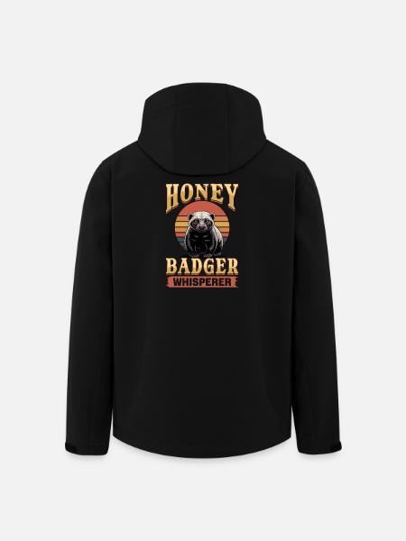 Funny Honey Badger - Recycelte Männer Softshell-Jacke von Stanley/Stella - Schwarz
